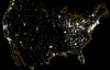 United States at night showing city lights Poster Print by Stocktrek Images - Item # VARPSTSTK200795S