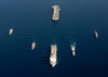 A formation of ships at sea Poster Print by Stocktrek Images - Item # VARPSTSTK103306M