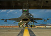 Crew members prepare an F-16 Fighting Falcon for a training sortie Poster Print by Stocktrek Images - Item # VARPSTSTK108527M