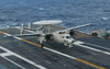 An E-2C Hawkeye is recovered during flight deck operations aboard USS Theodore Roosevelt Poster Print by Stocktrek Images - Item # VARPSTSTK104476M
