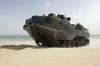 Marines navigate an Amphibious Assault Vehicle onto the beach Poster Print by Stocktrek Images - Item # VARPSTSTK100756M