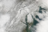 Satellite view of a massive Nor'easter snow storm over Chesapeake Bay Poster Print by Stocktrek Images - Item # VARPSTSTK203151S