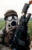Soldier in Chemical Warfare Gear with M-16A1 Rifle Poster Print by Stocktrek Images - Item # VARPSTSTK100369M