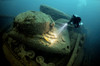 Diver exploring the SS Empire Heritage shipwreck Poster Print by Steve Jones/Stocktrek Images - Item # VARPSTSJN400782U