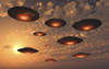 A fleet of UFO's flying in Earth's atmosphere Poster Print by Mark Stevenson/Stocktrek Images - Item # VARPSTMAS200135S