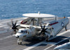 An E-2C Hawkeye taxiing on the flight deck aboard  USS Dwight D Eisenhower Poster Print by Stocktrek Images - Item # VARPSTSTK104481M