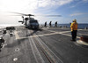 A helicpter sits on the flight deck of USS James E Williams Poster Print by Stocktrek Images - Item # VARPSTSTK105558M