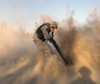 Soldier plugs his ears while firing a 120 millimeter high explosive mortar round Poster Print by Stocktrek Images - Item # VARPSTSTK100686M