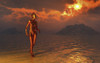 An android robot walking along a deserted shoreline Poster Print by Mark Stevenson/Stocktrek Images - Item # VARPSTMAS200198S