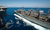 USS Nimitz, USNS Rainier, and USS Princton transit the Pacific Ocean Poster Print by Stocktrek Images - Item # VARPSTSTK107560M