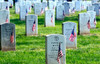 American flags placed in the front of headstones at Arlington National Cemetery Poster Print by Stocktrek Images - Item # VARPSTSTK101499M