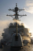 USS Mitscher conducts a test of its countermeasure wash down system Poster Print by Stocktrek Images - Item # VARPSTSTK105535M