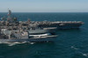 Underway replenishment at sea with US Navy ships in the Arabian Gulf Poster Print by Stocktrek Images - Item # VARPSTSTK106184M