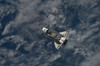 Space Shuttle Atlantis backdropped by a blue and white part of Earth Poster Print by Stocktrek Images - Item # VARPSTSTK203067S