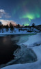 Aurora Borealis over Tennevik River, Troms, Norway Poster Print by Arild Heitmann/Stocktrek Images - Item # VARPSTAHE100080S