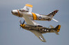 A P-51 Mustang and F-86 Sabre of the Warbird Heritage Foundation Poster Print by Rob Edgcumbe/Stocktrek Images - Item # VARPSTRDG100034M