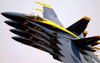 Four Blue Angels F/A-18C Hornets perform the Echelon Parade maneuver Poster Print by Stocktrek Images - Item # VARPSTSTK100053M