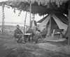 Officers from the 5th US Cavalry Regiment sitting outside their tent during the American Civil War Poster Print by Stocktrek Images - Item # VARPSTSTK500076A