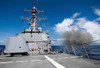 Guided-missile destroyer USS Pinckney fires its MK-45 5-inch/54-caliber gun Poster Print by Stocktrek Images - Item # VARPSTSTK103557M
