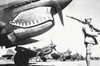 A Chinese soldier guards a line of American P-40 fighter planes during WWII Poster Print by Stocktrek Images - Item # VARPSTSTK106032M