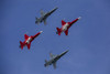 Swiss Air Force F-5E Tigers in different paint styles flying over Switzerland Poster Print by Timm Ziegenthaler/Stocktrek Images - Item # VARPSTTZG100648M