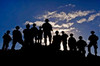 Soldiers watch troop movements at Fort Irwin, California Poster Print by Stocktrek Images - Item # VARPSTSTK106880M