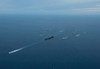 Carrier Strike Group formation of ships in the Bay of Bengal Poster Print by Stocktrek Images - Item # VARPSTSTK106196M