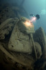 Diver exploring the SS Empire Heritage shipwreck Poster Print by Steve Jones/Stocktrek Images - Item # VARPSTSJN400783U