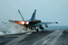 An F/A-18 Hornet launches from the flight deck aboard USS Theodore Roosevelt Poster Print by Stocktrek Images - Item # VARPSTSTK101154M
