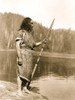 Nootka Indian standing on shore with spear. Poster Print - Item # VARBLL058747504L