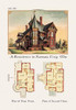 American Architecture of the Victorian Period with an illustration of the home's exterior and a two floor architectural plan and layout Poster Print by unknown - Item # VARBLL0587027878
