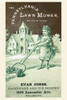 Victorian trade card for the Pennsylvania Lawn Mower.  To show how easy it is, a girl states does the chore.  Below is a place when a retailer can add their business name. Poster Print by unknown - Item # VARBLL0587391316