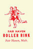 Stickers were issued by roller rinks across the United States.  Many were stock designs imprinted with the local skating facility.  This was for the Fair Haven Roller Rink, in Fair Haven, Michigan. Poster Print by Unknown - Item # VARBLL0587262826