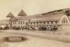 Hot Springs, S.D. Exterior view of largest plunge bath house in U.S. on F.E. and M.V. Railway; Large building with several horses and carriages in front. Poster Print by John C.H. Grabill - Item # VARBLL0587238089