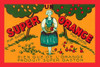 Early soda label from France showing a maiden in an orange grove.  Early drinks such as soda originated as medicines. Poster Print by unknown - Item # VARBLL0587341114