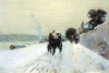 Carriage with horses rides along the river road on the side of the Seine in Paris France Poster Print by Frederick Childe Hassam - Item # VARBLL0587252278