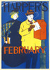 A man mails a letter while a woman stands behind him. Poster Print by  Edward Penfield - Item # VARBLL0587415452