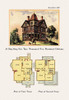 American Architecture of the Victorian Period with an illustration of the home's exterior and a two floor architectural plan and layout Poster Print by unknown - Item # VARBLL0587028041