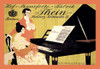 A man watches as a woman plays a Thein piano.  Advertising by OTTO THEIN Bremen, Germany, production began in 1863  Designed by Fritz Helmuth Ehmcke Poster Print by Fritz Helmuth Ehmcke - Item # VARBLL0587006889