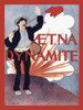 A man stands holding a flag with an explosion in the background. Poster Print by  Edward Penfield - Item # VARBLL0587415045