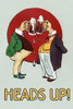 Great vintage German postcard of two "men" toasting drinks out of their necks. Poster Print by unknown - Item # VARBLL058733973x