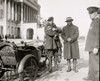 African American, standing in front of a motorcycle with a sidecar, near the U.S. Capitol. One man is holding a fox. Poster Print - Item # VARBLL058763233x