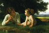 Under a tree, a Mother holds an apple in front of an infant Poster Print by Bouguereau - Item # VARBLL0587262419