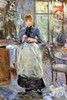 Woman wearing apron is apparently working between the kitchen and dining room Poster Print by Berthe  Morisot - Item # VARBLL0587258497