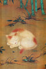 A scroll painting from the Qing dynasty showing a sleeping cat in a garden. Poster Print by unknown - Item # VARBLL0587299738