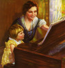 Mother Teaches her daughter the Piano Poster Print by C.O. Gebauer - Item # VARBLL0587435828
