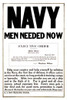U.S. Navy recruitment poster showing "Executive Order" signed by Woodrow Wilson authorizing the increase of Naval strength to 87,000 men. Poster Print by unknown - Item # VARBLL0587220805