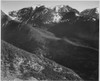 View of hills and mountains "In Rocky Mountain National Park" Colorado 1933 - 1942 Poster Print by Ansel Adams - Item # VARBLL0587400900