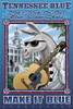 Reminiscent of Elvis Presley, Blue the donkey tots his guitar and  plays don't step on my Blue State Shoes.  He plays in front of the Nashville capitol. Poster Print by Richard Kelly - Item # VARBLL058720334x