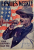 Bugler in Army uniform over a Flag of the USA Poster Print - Item # VARBLL058753936L